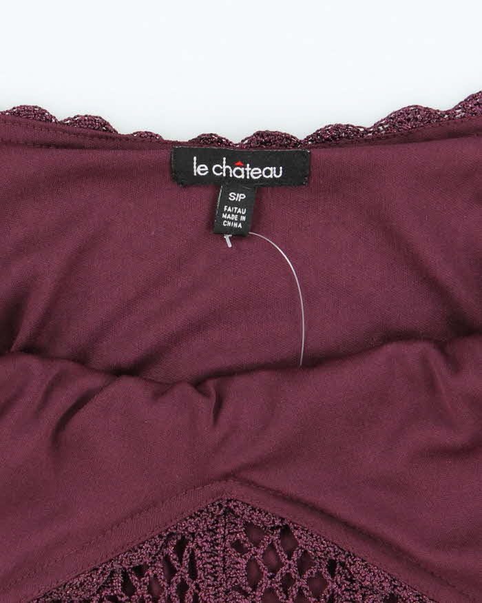 Vintage Y2k 00s Le Chateau Crochet Cami - S