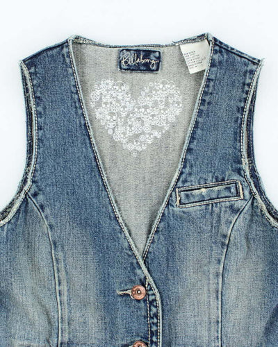 Vintage Y2k 00s Billabong Denim Waistcoat Top - M