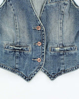 Vintage Y2k 00s Billabong Denim Waistcoat Top - M