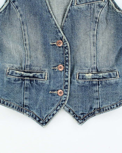 Vintage Y2k 00s Billabong Denim Waistcoat Top - M