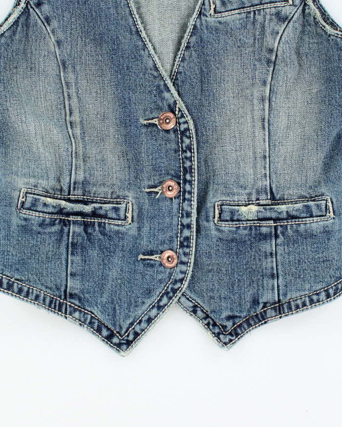 Vintage Y2k 00s Billabong Denim Waistcoat Top - M