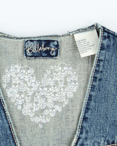 Vintage Y2k 00s Billabong Denim Waistcoat Top - M