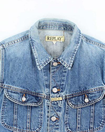 Vintage 90s Denim Waistcoat - L