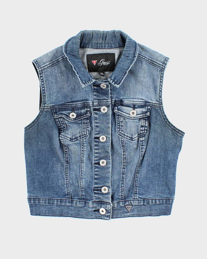 Y2k 00s Guess Denim Waistcoat - S