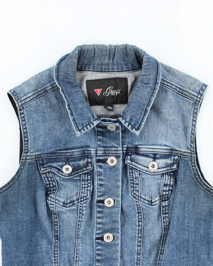 Y2k 00s Guess Denim Waistcoat - S