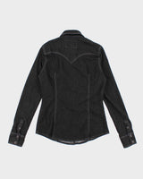 Y2k 00s True Religion Black Denim Western Shacket - M
