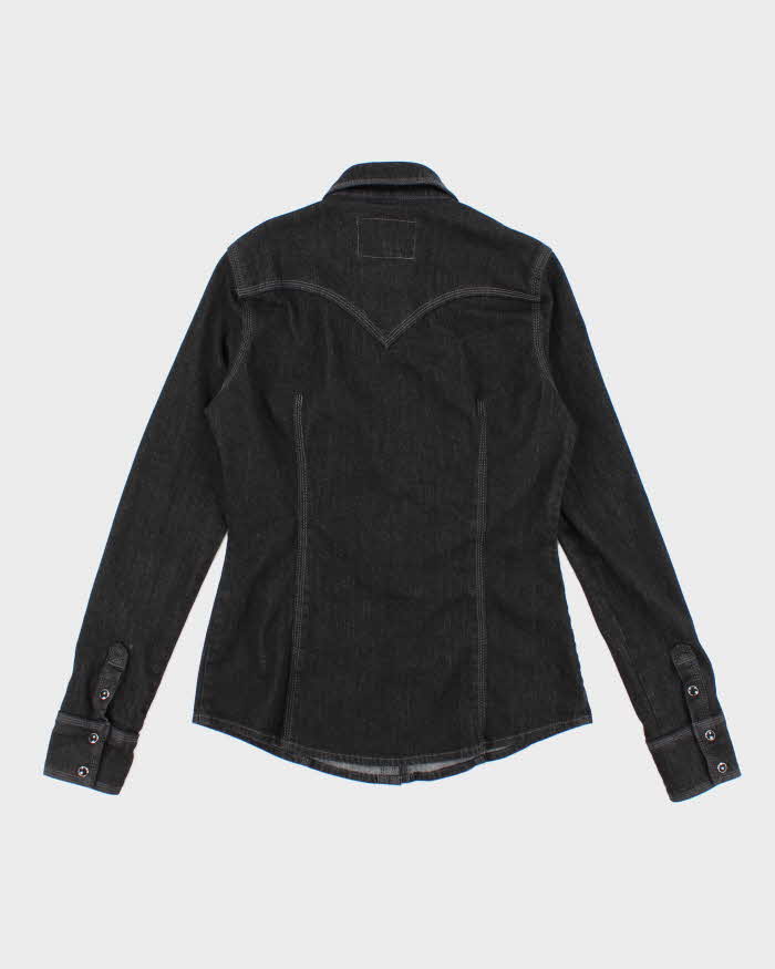 Y2k 00s True Religion Black Denim Western Shacket - M
