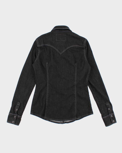 Y2k 00s True Religion Black Denim Western Shacket - M