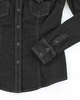 Y2k 00s True Religion Black Denim Western Shacket - M