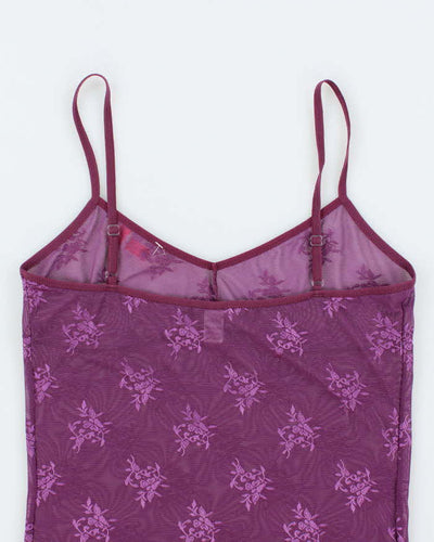 Deadstock With Tags Purple Mesh Tank Top - L