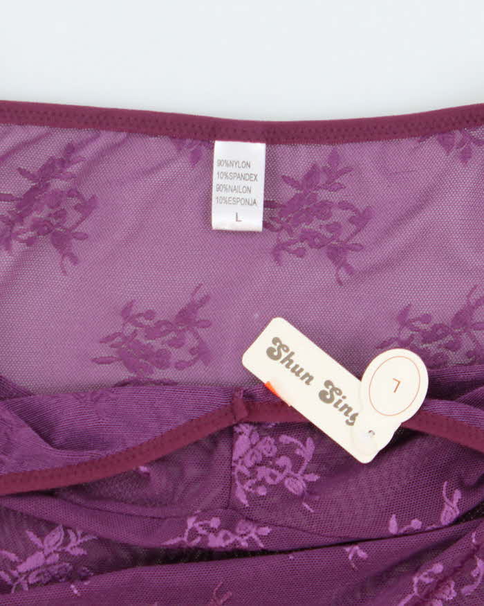 Deadstock With Tags Purple Mesh Tank Top - L