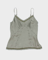 Banana Republic Pewter Grey 100% Silk Tank Top - S