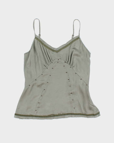 Banana Republic Pewter Grey 100% Silk Tank Top - S