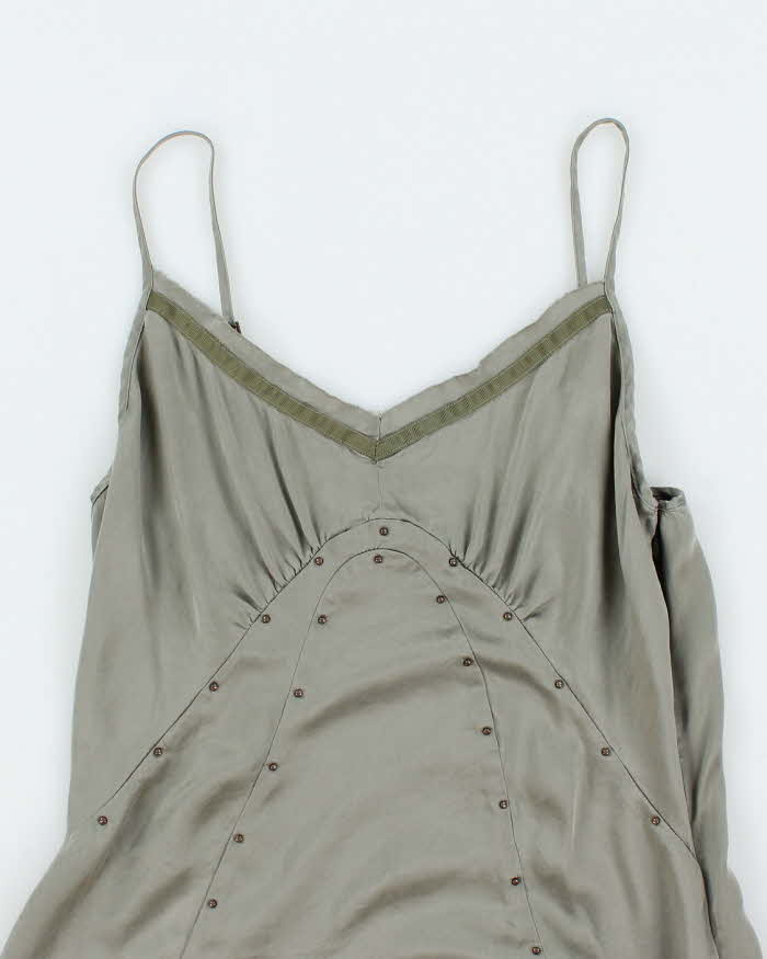 Banana Republic Pewter Grey 100% Silk Tank Top - S