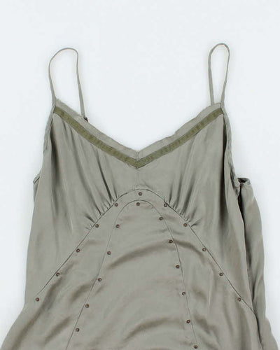 Banana Republic Pewter Grey 100% Silk Tank Top - S