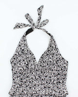 Vintage Y2k 00s Le Chateau Ruffle Halter Neck Top - L