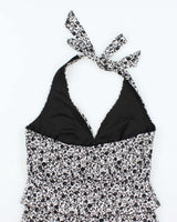 Vintage Y2k 00s Le Chateau Ruffle Halter Neck Top - L