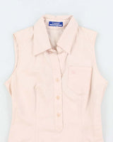 Vintage Burberry Blue Label Sleeveless Blouse - S
