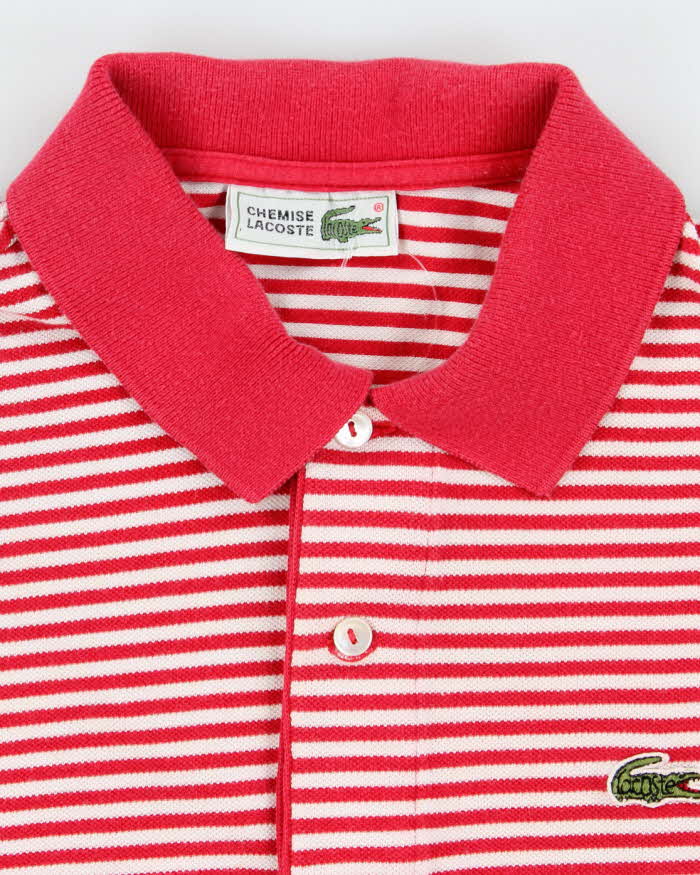 Vintage Lacoste Stripe Polo Shirt - S