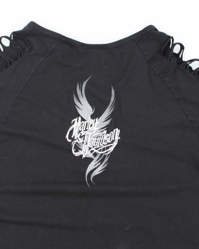 Vintage Y2k 00s Harley Davidson Cut-out Top - XL