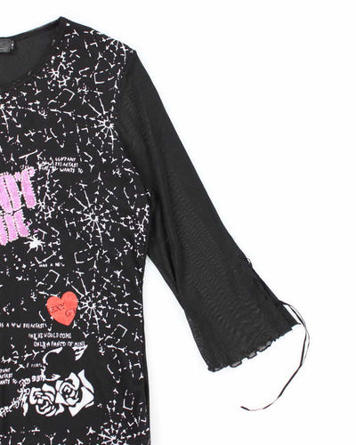 Vintage Y2k 00s Lolina Double Mesh Top - L
