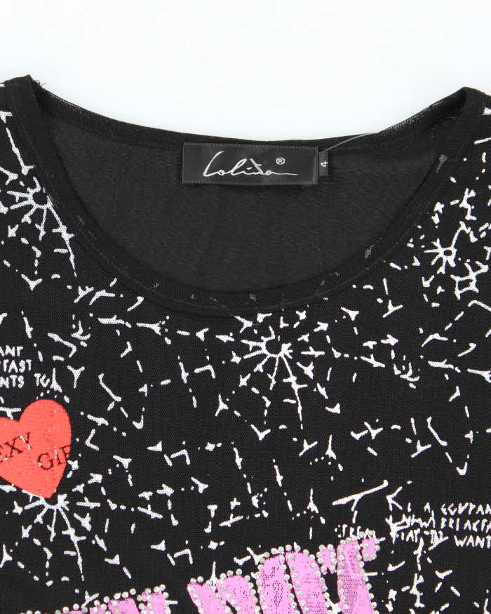 Vintage Y2k 00s Lolina Double Mesh Top - L