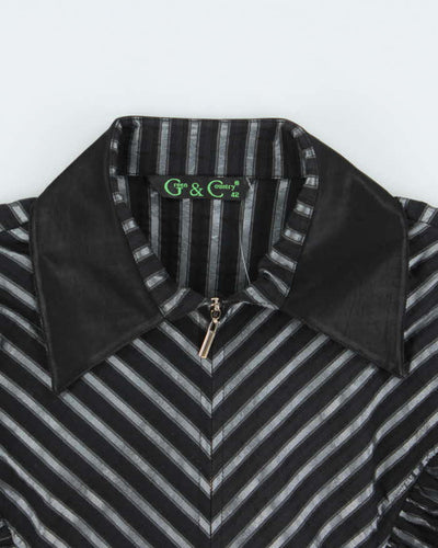 Vintage Y2k 00s Green & Country Zip-up Buckle Blouse - M