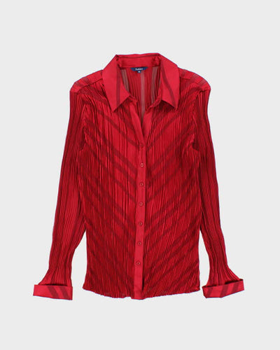 Vintage Y2k 00s Reitmans Plisse Sher Satin Blouse - XL