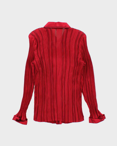 Vintage Y2k 00s Reitmans Plisse Sher Satin Blouse - XL