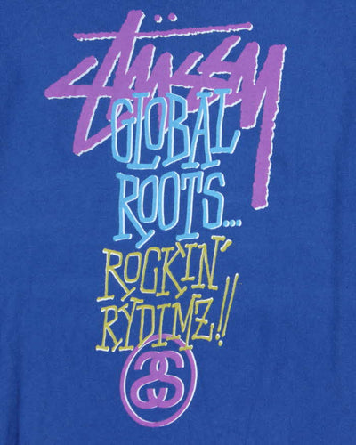 Vintage 00s Stussy Global Roots T-shirt - XS