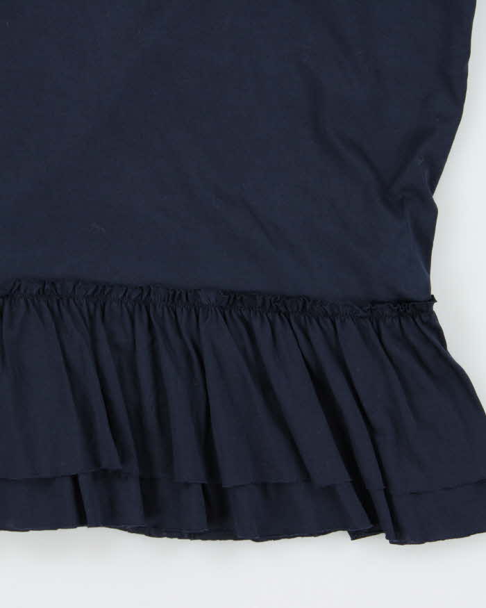 Vintage Burberry Blue Label Shoulder Tie Frill Top - M