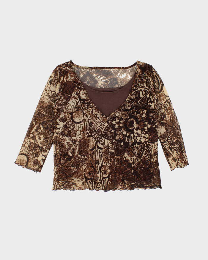 Vintage Y2k 00s Lee Joanna Mesh Top - M
