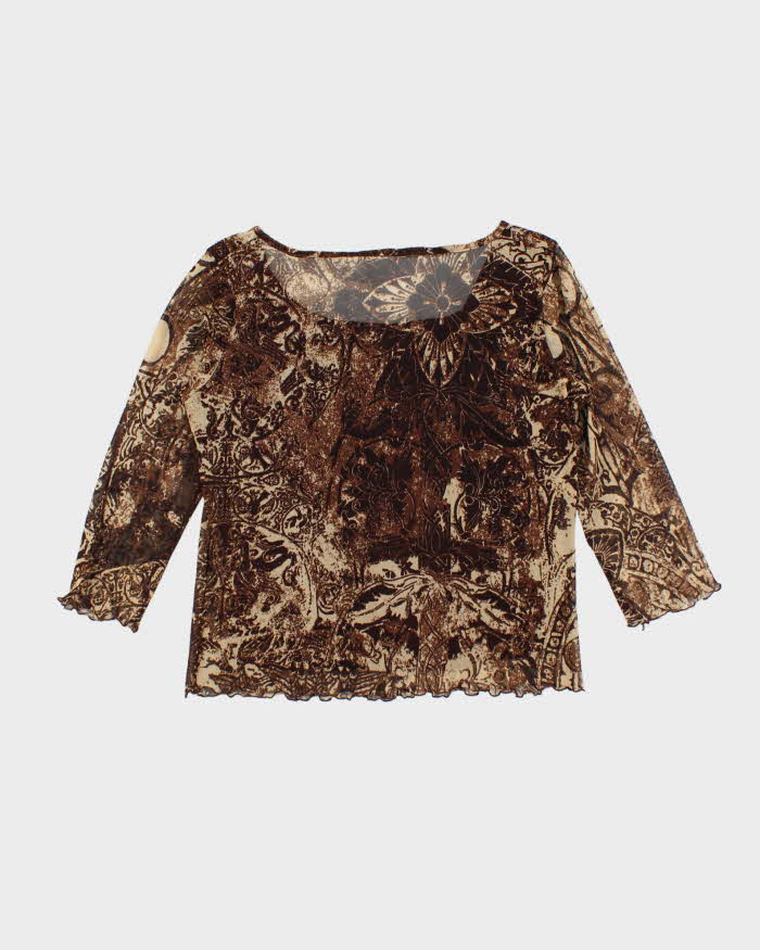 Vintage Y2k 00s Lee Joanna Mesh Top - M