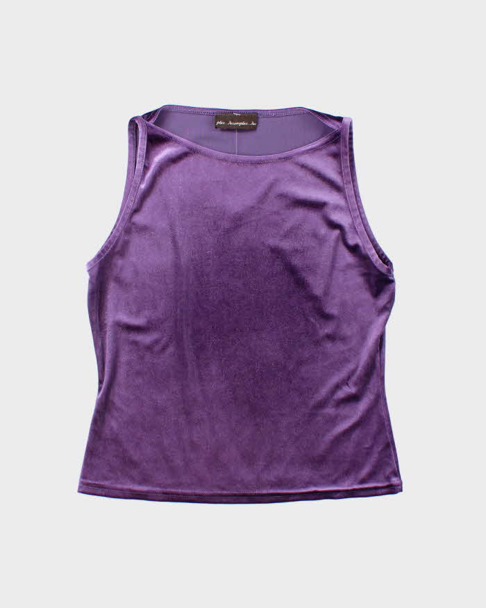 Vintage 90s Accomplice Velvet Glittery Top - S