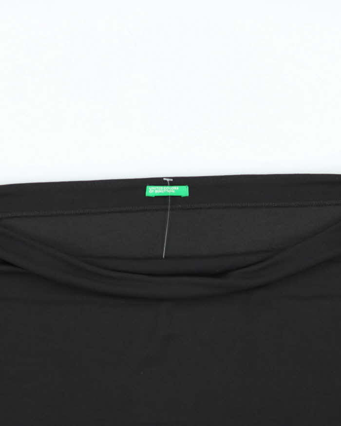 Vintage Y2k 00s Benetton Slash Cowl Neck Top - L