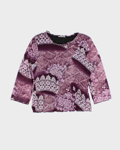 Vintage 90s 00s Bellessa Lined Mesh Top - M