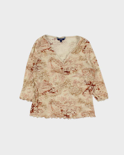 Vintage Y2k 00s Reitmans Mesh Top - L