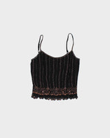 Vintage Y2k 00s Betsey Johnson Beaded Cami Top - S