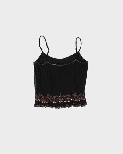 Vintage Y2k 00s Betsey Johnson Beaded Cami Top - S