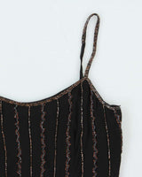 Vintage Y2k 00s Betsey Johnson Beaded Cami Top - S