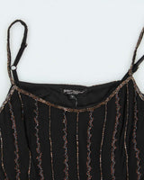Vintage Y2k 00s Betsey Johnson Beaded Cami Top - S