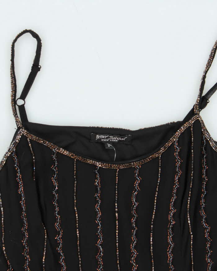 Vintage Y2k 00s Betsey Johnson Beaded Cami Top - S