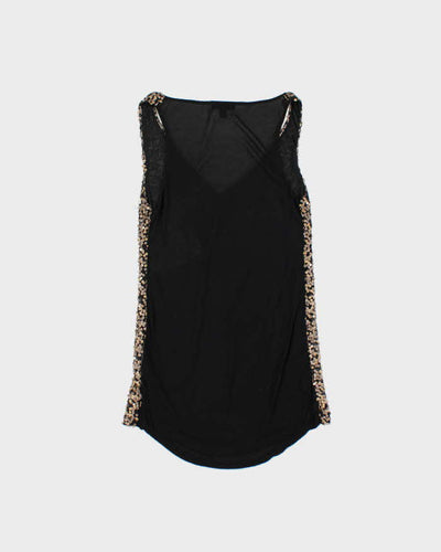 Vintage Women's 1990s Le Chateau Sequined Party Top - XXS