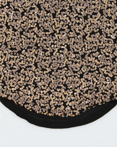 Vintage Women's 1990s Le Chateau Sequined Party Top - XXS