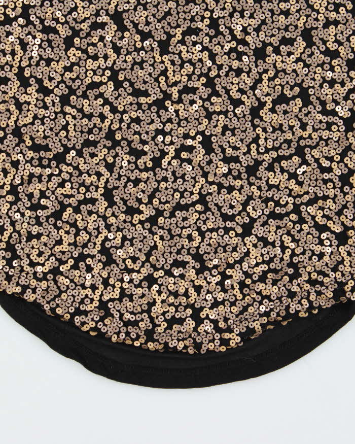 Vintage Women's 1990s Le Chateau Sequined Party Top - XXS