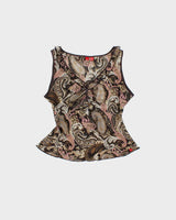 Vintage Y2k 00s Esprit Mesh Sleeveless Blouse- S