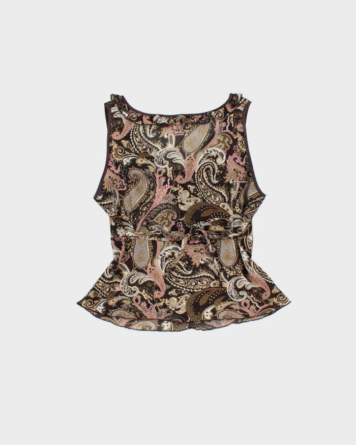 Vintage Y2k 00s Esprit Mesh Sleeveless Blouse- S