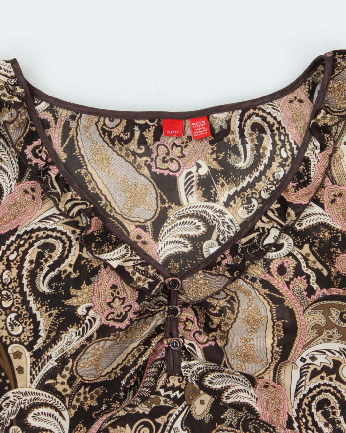 Vintage Y2k 00s Esprit Mesh Sleeveless Blouse- S