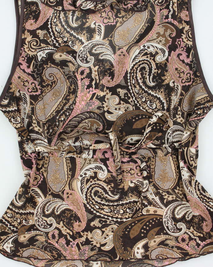 Vintage Y2k 00s Esprit Mesh Sleeveless Blouse- S