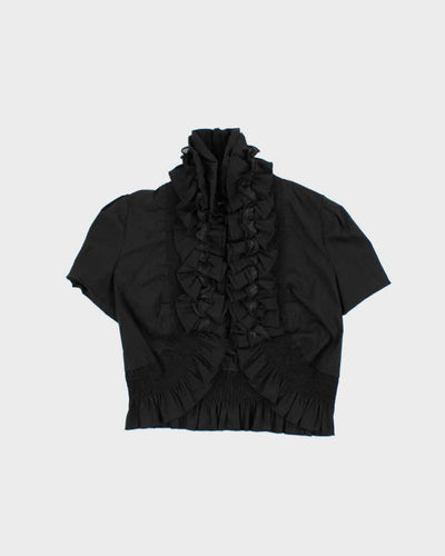 Vintage Y2k 00s Le Chateau Ruffle Bolero Top - S